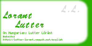 lorant lutter business card
